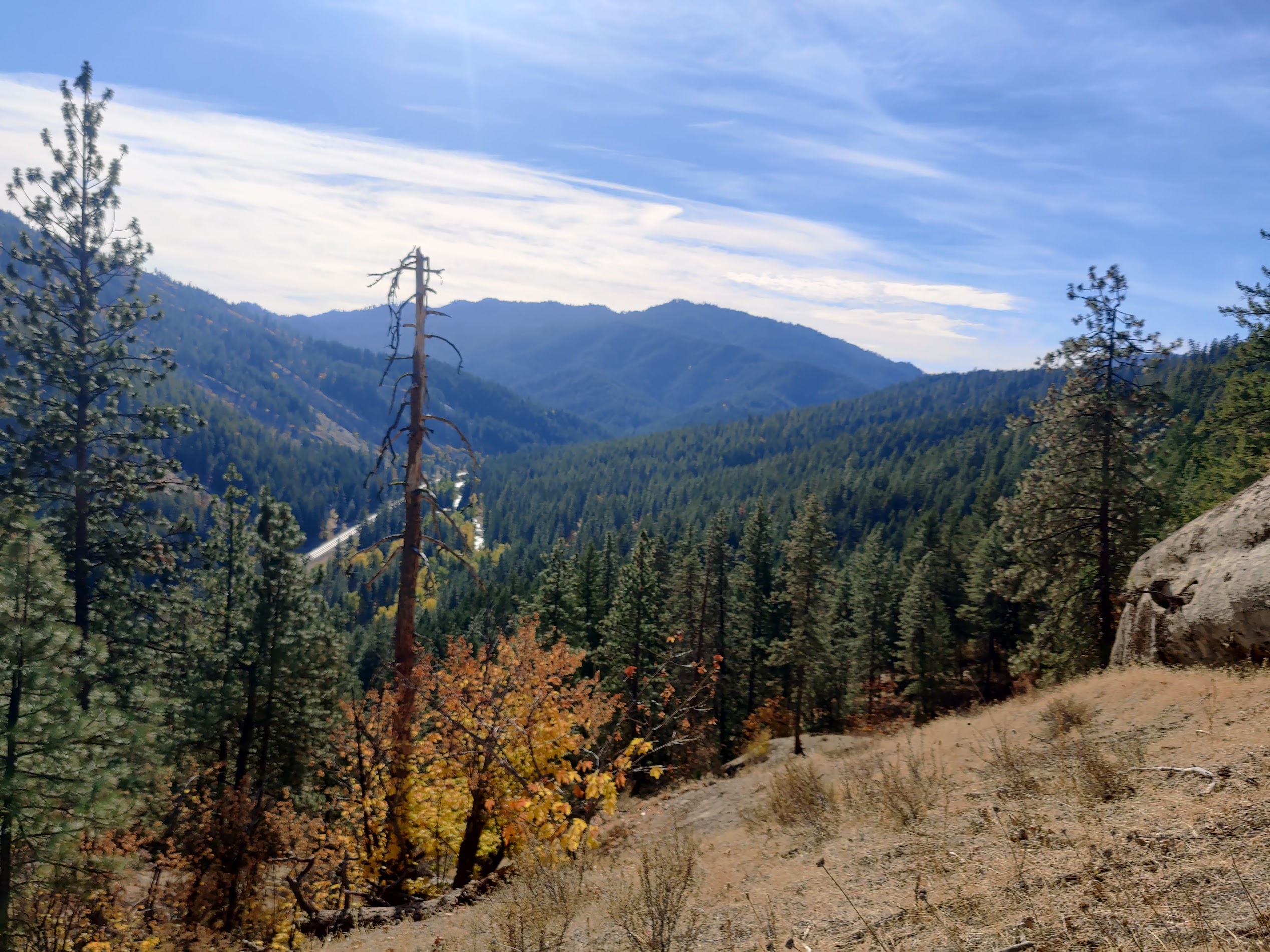 A view south along the ridgeline.